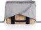 Parisian Picnic Basket, Insulated Seagrass Picnic Basket, Waterproof, Stylish, Perfect for Picnics, Beach, Office Lunches, Dinner Parties, and Gifts (Beige with Navy Blue Accents)